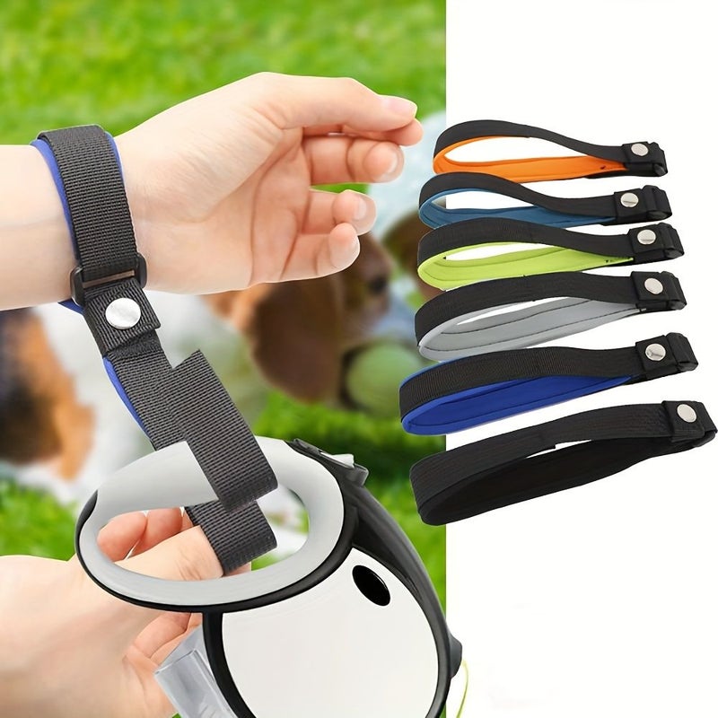 Adjustable Dog Leash With Antilock Wrist Strap For Outdoor Jogging And Daily Walks Azurite Blue Durable Nylon Hands Free Pet Walking Tool - Image 1