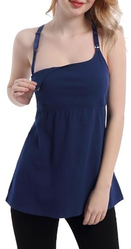 SUIEK Women's Nursing Tank Top Cami Maternity Bra Breastfeeding Shirts (Large) - Image 2