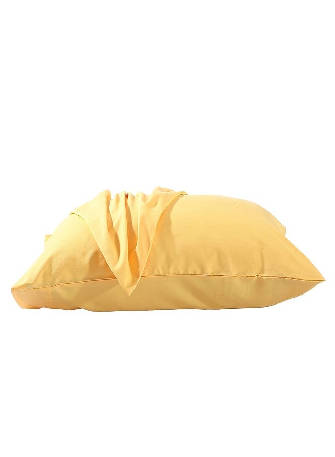 Evolive Ultra Soft Brushed Microfiber Standard Size 20"x30" Pillowcases Pair Set of 2 with Envelope Closure (20"x30" Standard, Yellow) - Image 3