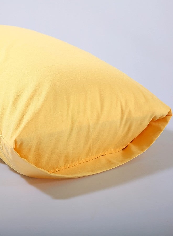 Evolive Ultra Soft Brushed Microfiber Standard Size 20"x30" Pillowcases Pair Set of 2 with Envelope Closure (20"x30" Standard, Yellow) - Image 4