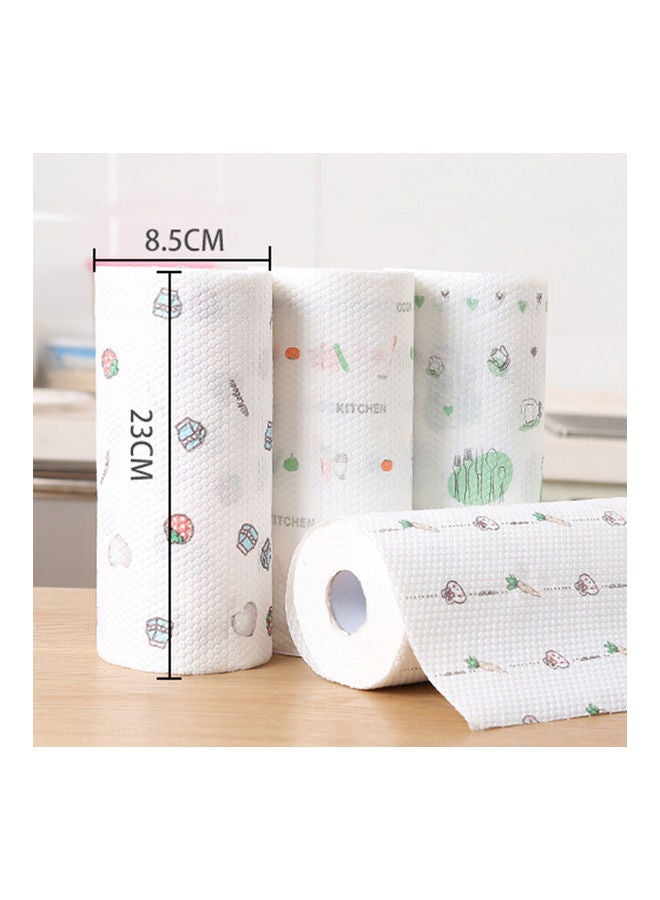50-Piece Disposable Dishcloth White/Red/Green 23x8.5x8.5cm  - Image 4