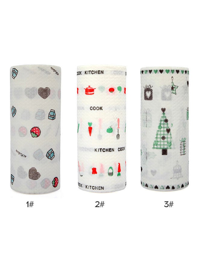 50-Piece Disposable Dishcloth White/Red/Green 23x8.5x8.5cm  - Image 5