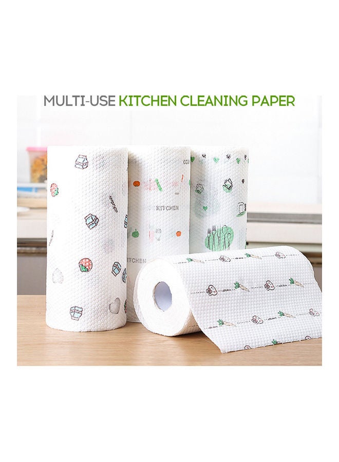 50-Piece Disposable Dishcloth White/Red/Green 23x8.5x8.5cm  - Image 3