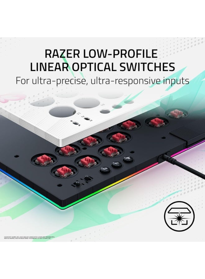 Razer Kitsune All-Button Optical Arcade Controller for PS5 & PC: Low-Profile Optical Switches, Slim Form Factor, Removable Top Plate, Chroma RGB Lighting, USB Type C - 2XKO Edition - Image 3