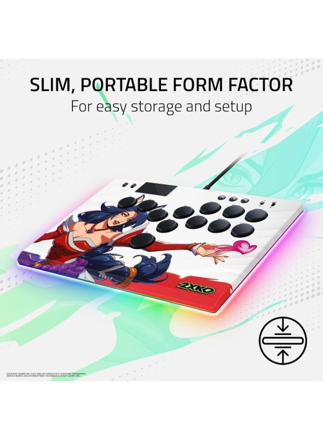 Razer Kitsune All-Button Optical Arcade Controller for PS5 & PC: Low-Profile Optical Switches, Slim Form Factor, Removable Top Plate, Chroma RGB Lighting, USB Type C - 2XKO Edition - Image 4