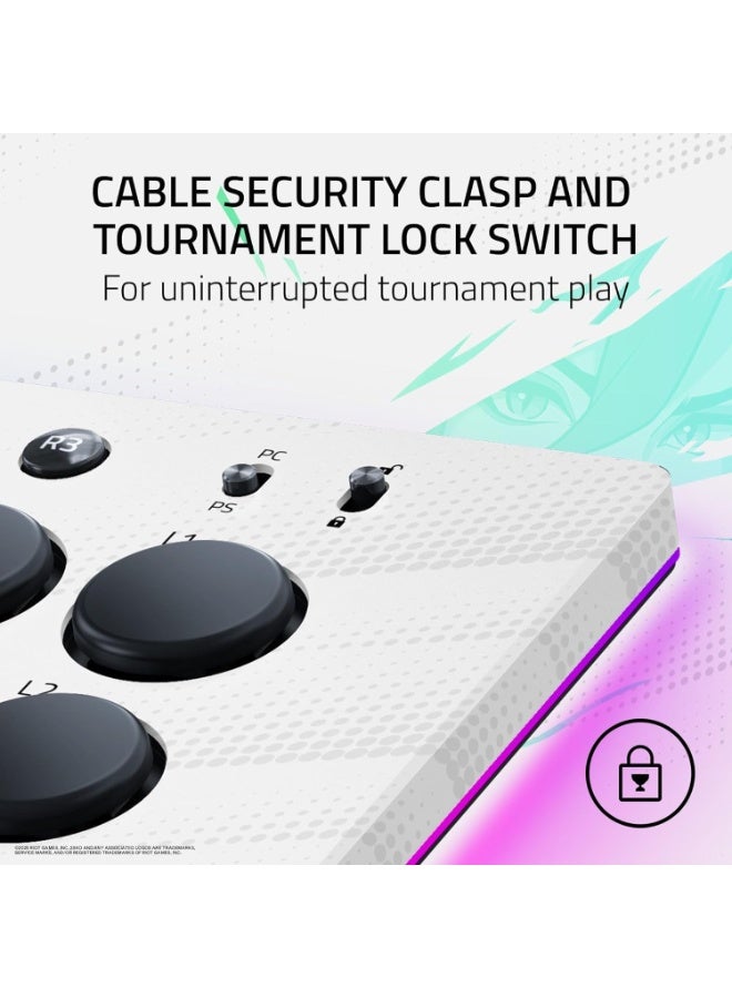 Razer Kitsune All-Button Optical Arcade Controller for PS5 & PC: Low-Profile Optical Switches, Slim Form Factor, Removable Top Plate, Chroma RGB Lighting, USB Type C - 2XKO Edition - Image 5