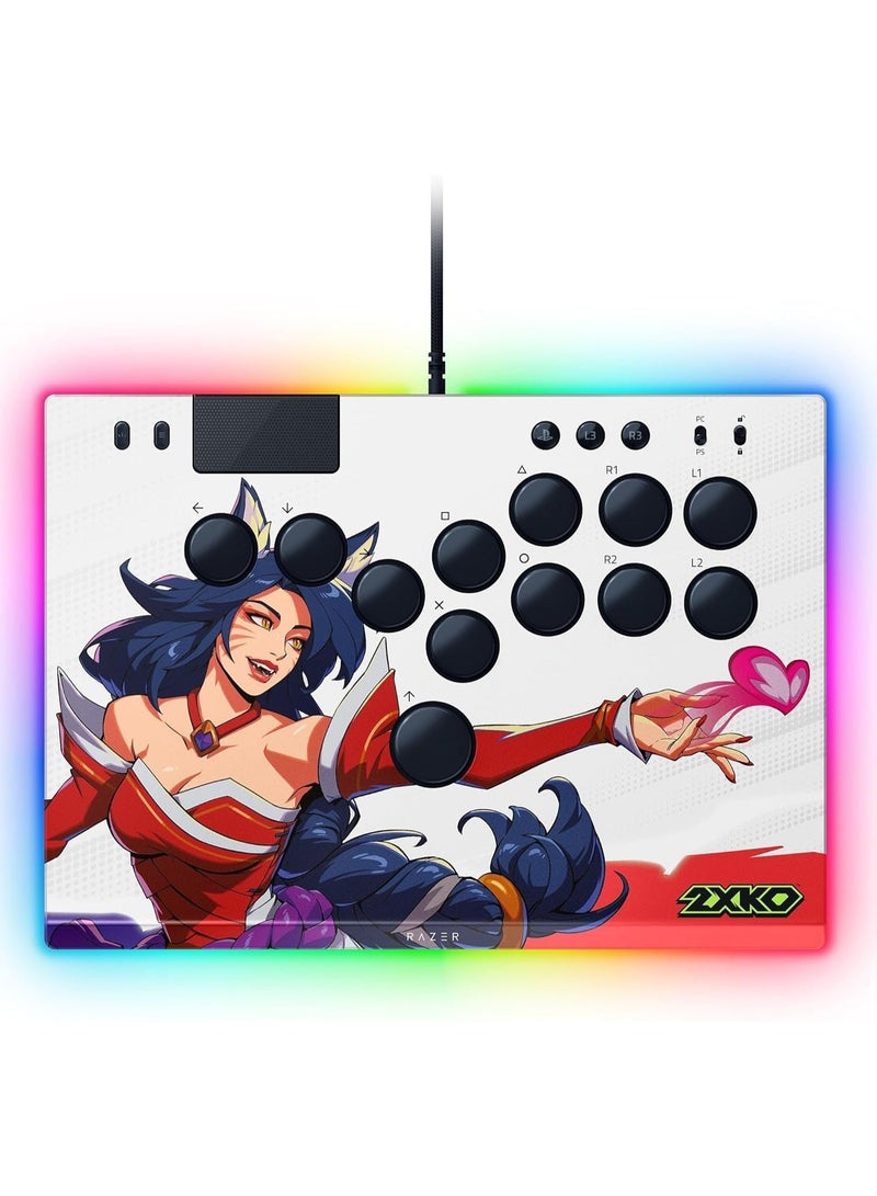 Razer Kitsune All-Button Optical Arcade Controller for PS5 & PC: Low-Profile Optical Switches, Slim Form Factor, Removable Top Plate, Chroma RGB Lighting, USB Type C - 2XKO Edition - Image 1
