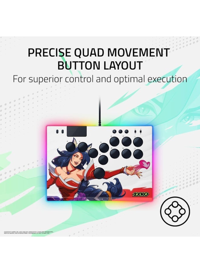 Razer Kitsune All-Button Optical Arcade Controller for PS5 & PC: Low-Profile Optical Switches, Slim Form Factor, Removable Top Plate, Chroma RGB Lighting, USB Type C - 2XKO Edition - Image 2
