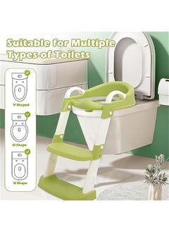 Gonice Potty Training Seat with Step Stool Ladder,Potty Training Toilet for Kids Boys Girls, Toddlers-Comfortable Safe Potty Seat with Anti-Slip Pads (PINK NEW)  - Image 3