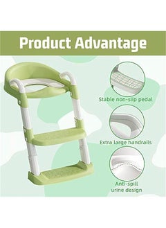 Gonice Potty Training Seat with Step Stool Ladder,Potty Training Toilet for Kids Boys Girls, Toddlers-Comfortable Safe Potty Seat with Anti-Slip Pads (PINK NEW)  - Image 4