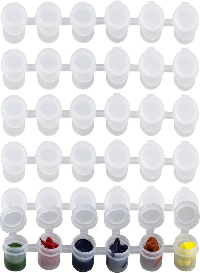 IFAMIO 24 Strips Empty Paint Pots Strips 144 Pots 2ml/ 0.07 oz Mini Paint Cup Pots with Lids Small Acrylic Paint Storage Containers Arts Crafts Supplies for Classrooms School Festival - Image 1