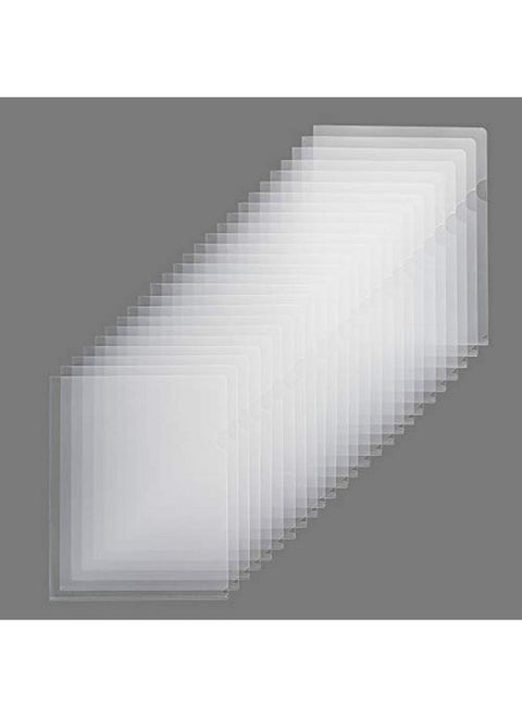25 Pack Clear Document Folder Project Pockets, Copy Safe Letter Size Us Paper Poly Jacket Sleeves Folders Transparent Plastic Document Folders, Clear