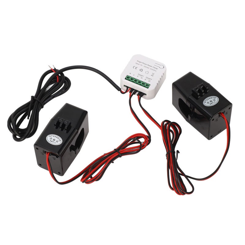 Smart Energy Monitoring Meter - Bidirectional Monitoring For Solar PV Systems Urban Power Grids, 2 X 200A Clamp Sensors, Zigbee Compatible, Real-Time Data Overload Protection For Home Solar Users - Image 5