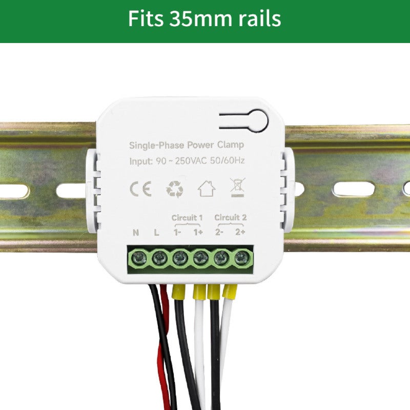 Smart Energy Monitoring Meter - Bidirectional Monitoring For Solar PV Systems Urban Power Grids, 2 X 200A Clamp Sensors, Zigbee Compatible, Real-Time Data Overload Protection For Home Solar Users - Image 2