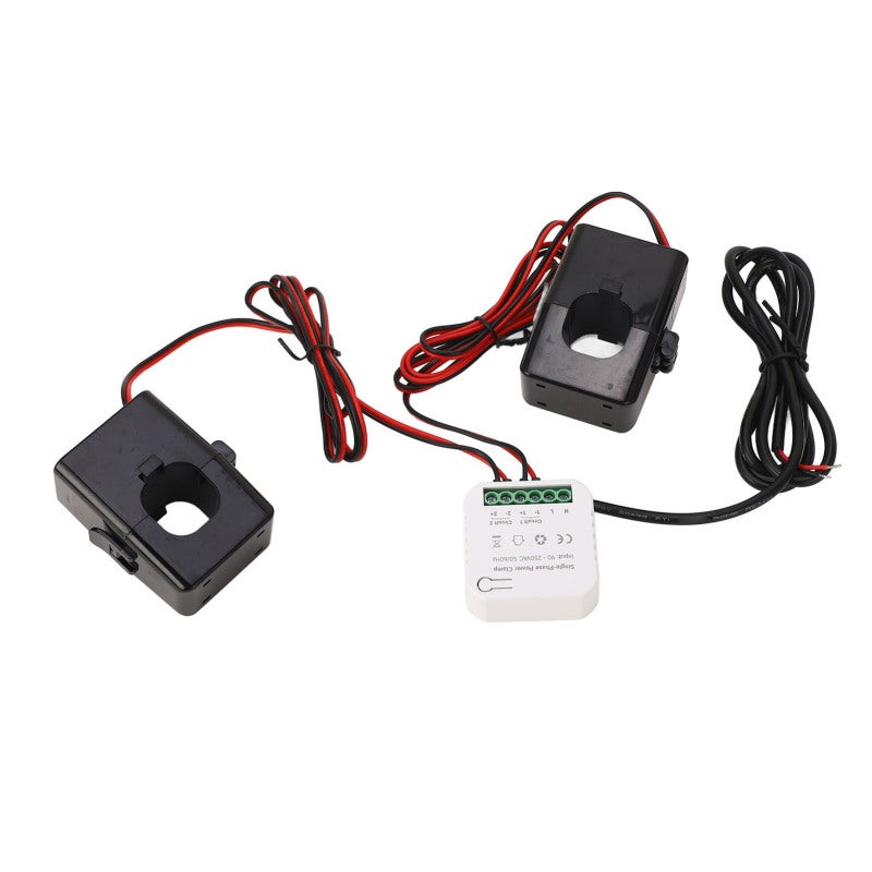 Smart Energy Monitoring Meter - Bidirectional Monitoring For Solar PV Systems Urban Power Grids, 2 X 200A Clamp Sensors, Zigbee Compatible, Real-Time Data Overload Protection For Home Solar Users - Image 4