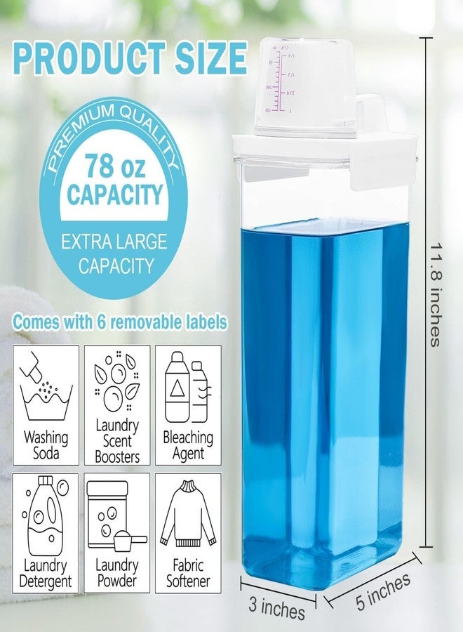 SHIELD PLUS Laundry Detergent Dispenser for Laundry Room,70oz Fabric Softener Dispenser,Liquid Laundry Detergent Container,Laundry Detergent Organizer for Laundry Room Organization (1 Pcs), White - Image 3