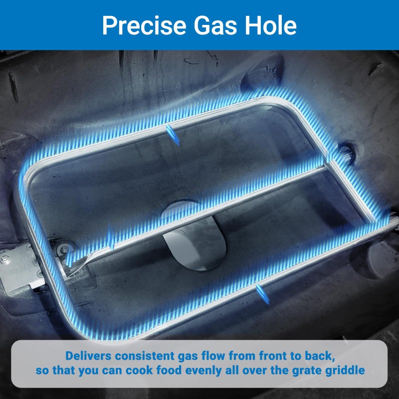 Uniflasy 65032 Grill Burner Tube for Weber Q3200, Q300, Q320, Q3000, 404341, 57060001, 586002 Gas Grills, 304 Stainless Steel Grill Replacement Burner for Weber Q Series 60036, 80385 - Image 5