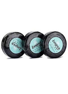 LongRich Bamboo Charcoal Soap Black Soapbrightening Soap For Fighting Pimples Acne 3 Bars  - Image 3