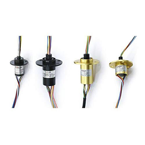 Taidacent Small Slip Ring Conductive Ring Miniature Rotating Conductive Slip Ring 2 4 6 8 10 12 24 Road Cap Slip Ring (24 Wire 2A OD 15.5mm Metal) - Image 1