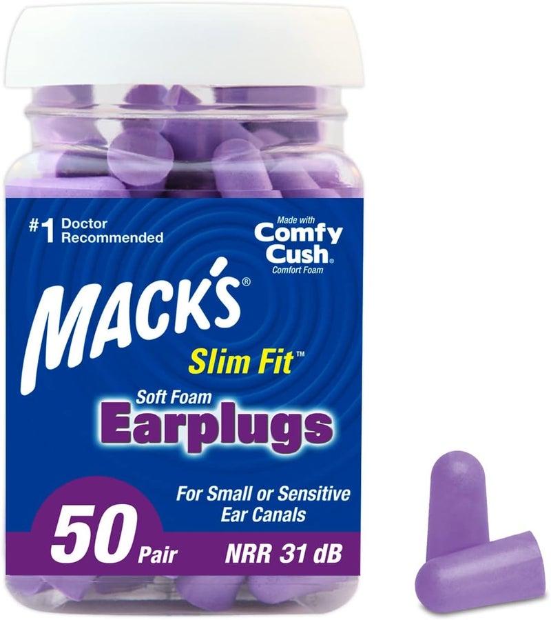 Mack's Slim Fit Soft Foam Earplugs, 50 Pair - Image 1