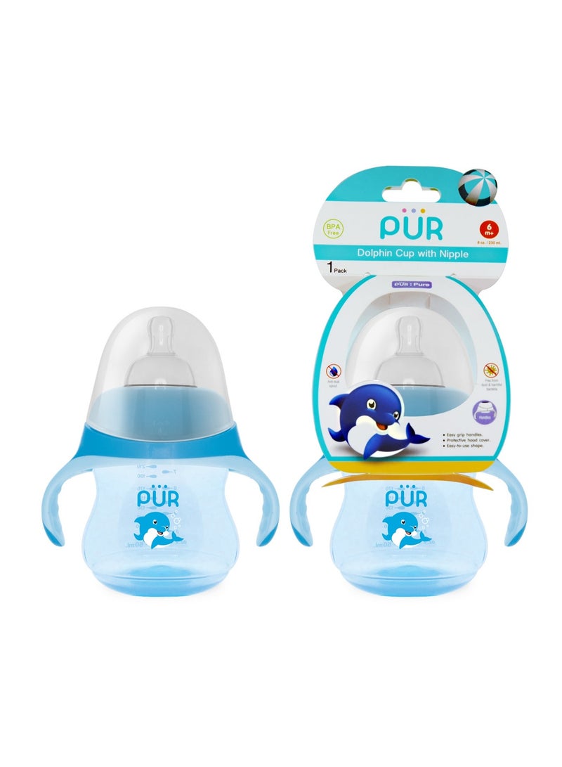 Pur 8 Oz /230ml  Dolphin Bottle - Blue - Image 3