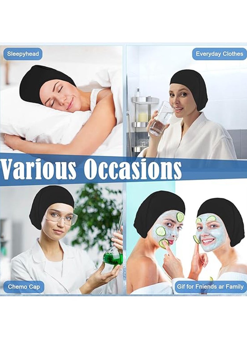 TLAXCA - 2 Packs Women Hijab Undercap Cotton Tube Cap Hijab Breathable Hijab Cap Underscarf Hijab Scarf for Women Muslim Headscarf Headwrap Black - Image 1