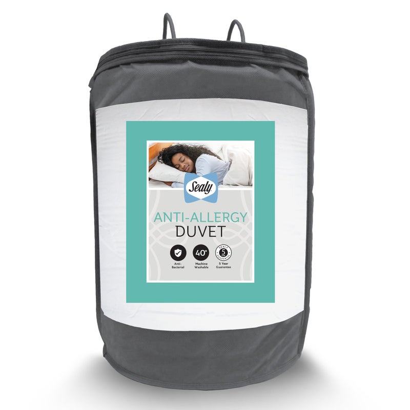 Sealy Anti Allergy 105 Tog Duvet  All Season Warm Thick Quilt Duvet with Hollowfibre Fibadown Fibres and Soft Touch Cover for Superior Comfort Machine Washable Double