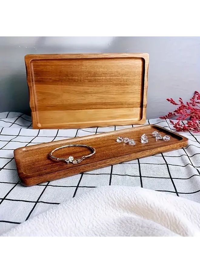 Wave Lace Tray Large Size Natural Wood Kitchen Serving Platter - Image 5