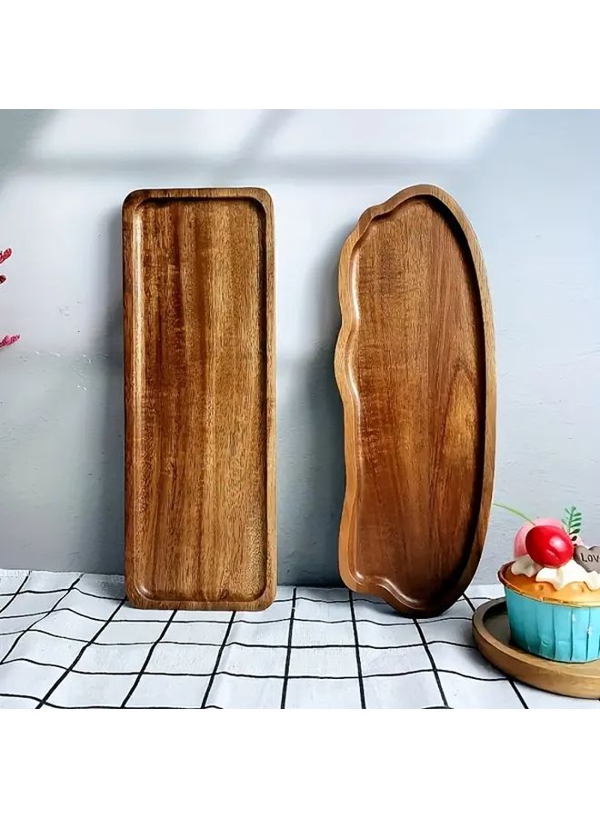 Wave Lace Tray Large Size Natural Wood Kitchen Serving Platter - Image 4