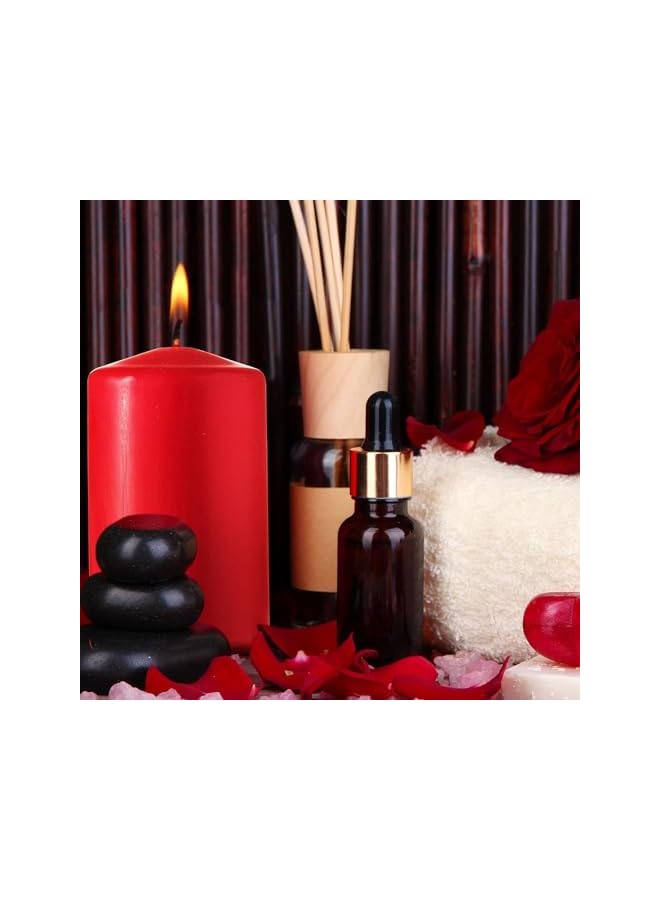 Green Tiger Premium Quality Red Pillar Candles,SPA Candles,Party Candles,Unscented Candles,Decorative Candles (Pack of 6) - Image 2