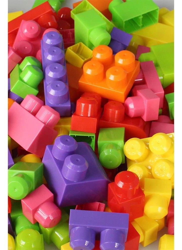 Toru Toys Play Blox Building Toys 133 Pieces Bright Colors Mega Block Set with Bag 2984  - Image 4