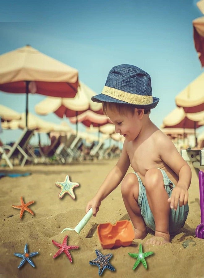 Osowake Diving Pool Toys Colorful Big Starfish Set and Shark Diving Toys Set Dive Throw Toy Set Underwater Swimming Toy (8 pcs) - Image 3