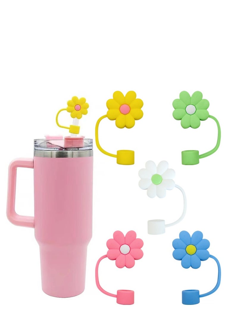 5 straw caps, reusable dustproof silicone straw caps suitable for Stanley cups  - Image 1