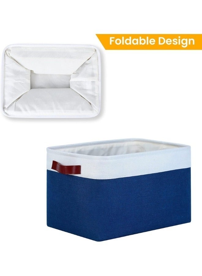 3 Pieces Foldable Clothes Storage Bin with Handles Different Sizes Fabric Basket for Clothes, Blankets, Quilts, Toys, Home Wardrobe Organizer, Space Saving Closet Organizer Multi Color - Image 3