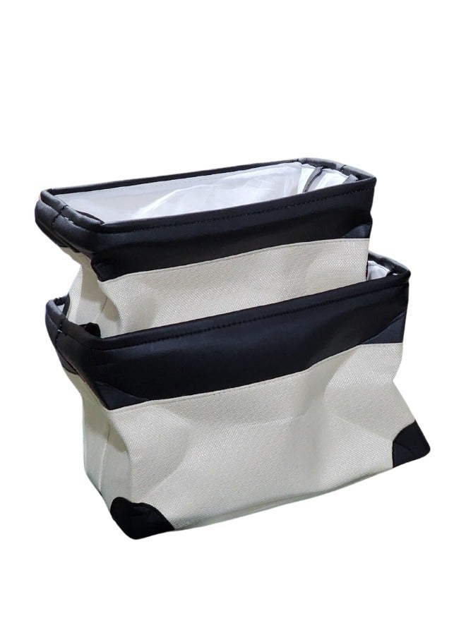 3 Pieces Foldable Clothes Storage Bin with Handles Different Sizes Fabric Basket for Clothes, Blankets, Quilts, Toys, Home Wardrobe Organizer, Space Saving Closet Organizer Multi Color - Image 2