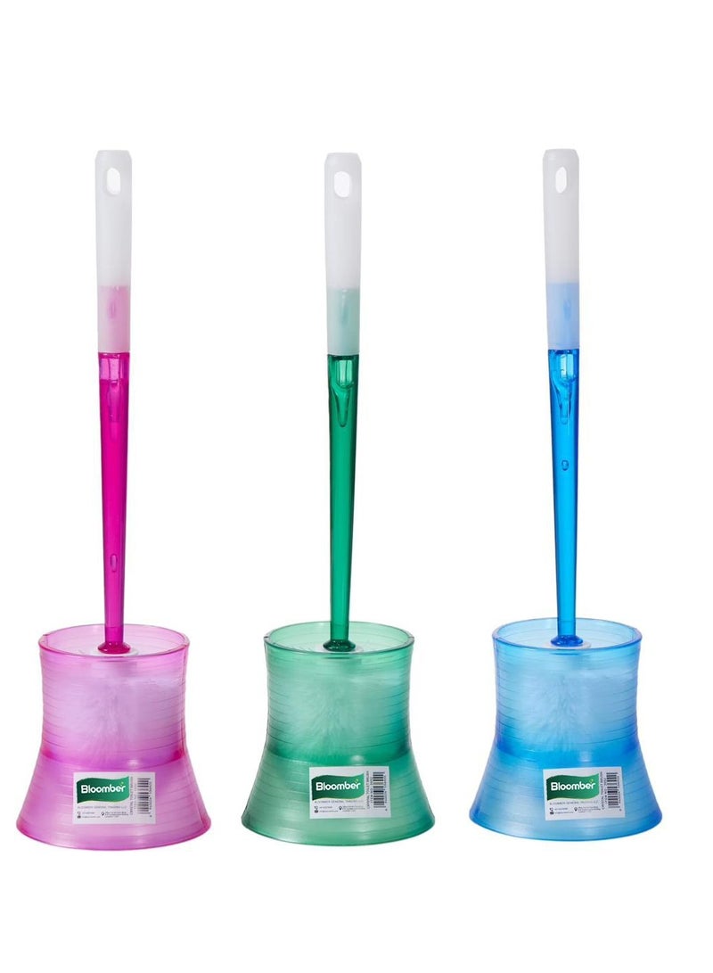 Toilet Brush With Holder (Crystal Plastic)
