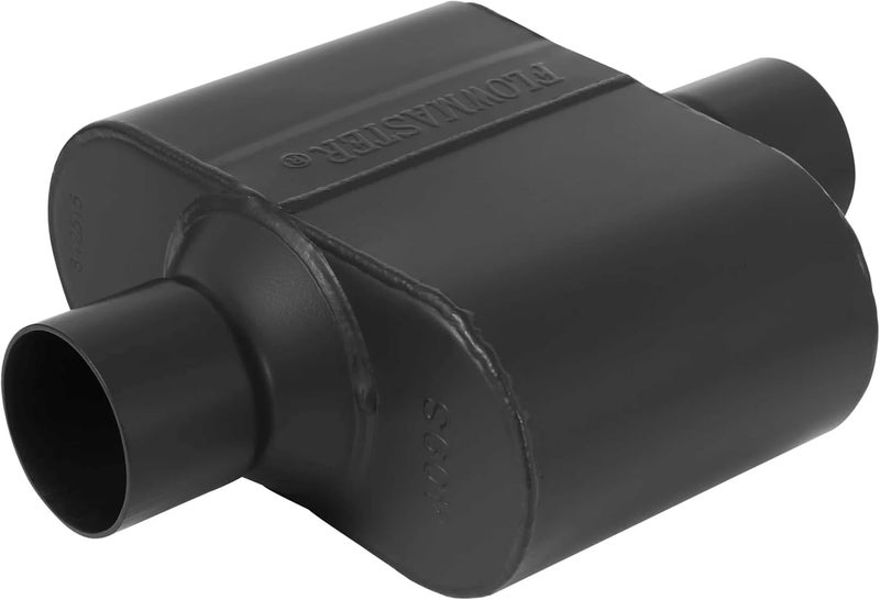 FLOWMASTER Super 10 Series Chambered Muffler – 2.50” Center In / 2.50” Center Out – Race-Inspired Sound – 409 Stainless Steel – Ideal for Muscle Cars, LS Swaps, Drag Cars & Off-Road Builds (842515) - Image 1