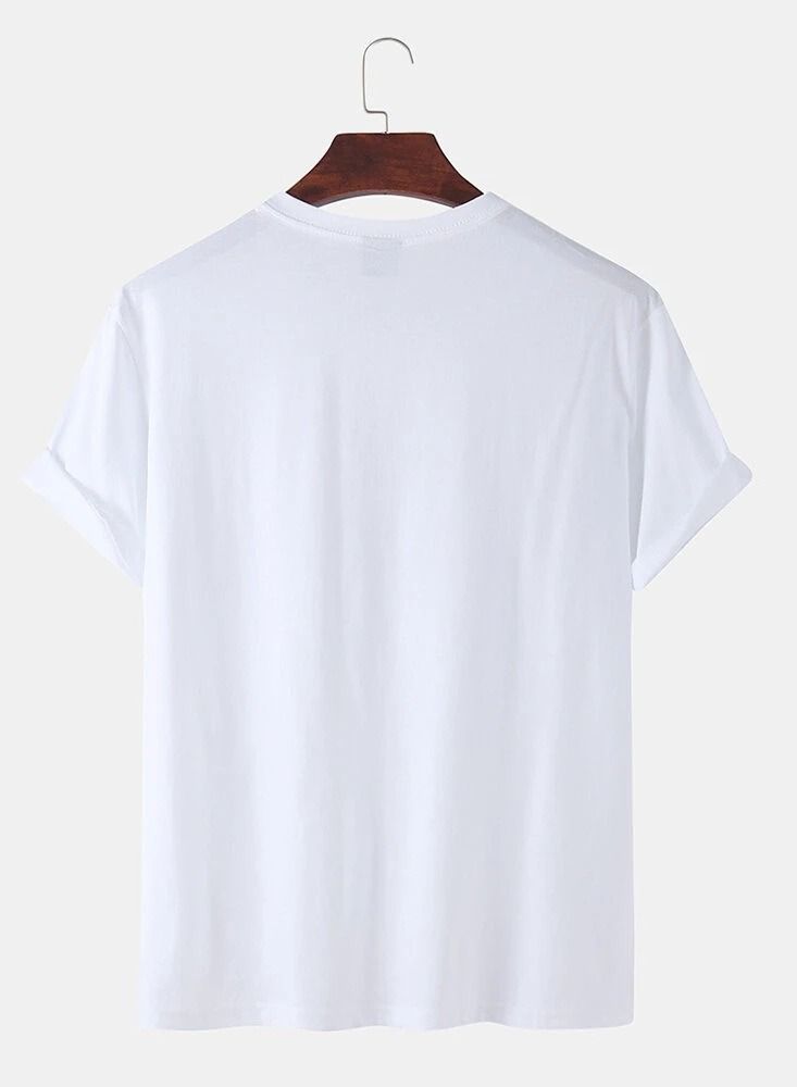 Loquat Men's Casual Loose Kitten Print Short Sleeve T-Shirt  - Image 2