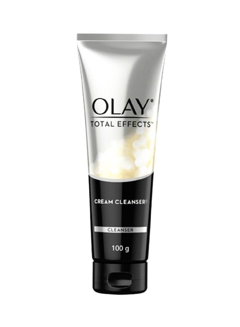 Olay Total Effects Cleanser |with Salicylic Acid & Exfoliating Silica beads |Throughly cleanse and exfoliate skin for glowing, younger looking skin |Suitable for Normal, Dry, Oily & Combination skin |100 gm - Image 1