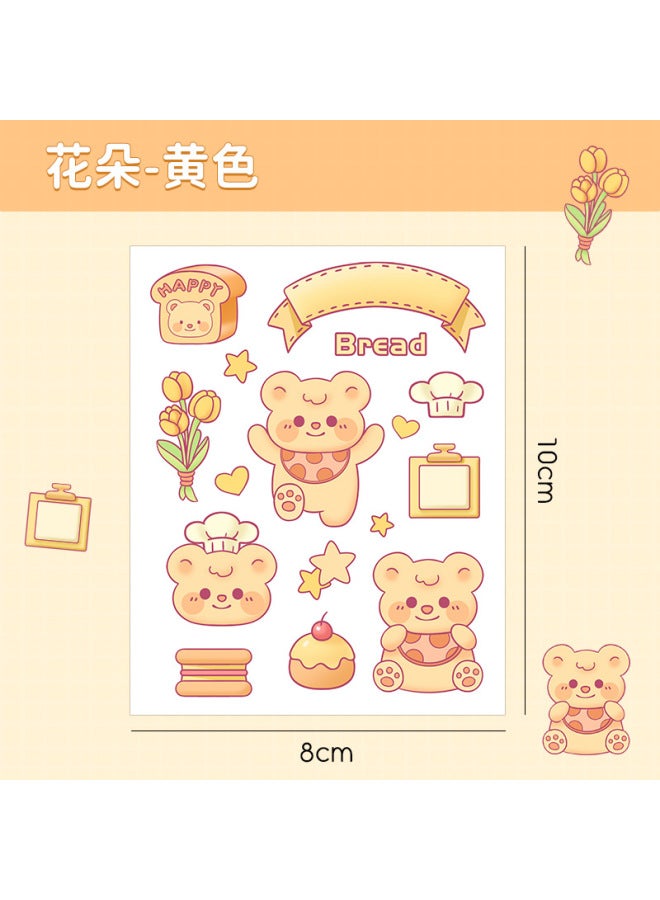 HELPS Creative Cute Bear Stickers Cartoon Student Handbook Material Stickers Diy Waterproof Handbook Decorative Stickers - Image 1