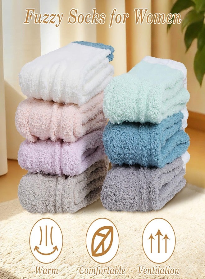 شاليير جوارب شتوية نسائية ناعمة ودافئة، جوارب قطنية مريحة، جوارب عيد الميلاد النسائية الناعمة، هدايا للنساء، A-Twists 01 (7 أزواج) - Image 3