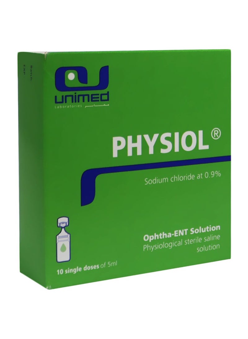 Unimed-Midwest, Inc. Physiol Normal saline 0.9 % Solution 5Ml X 10S