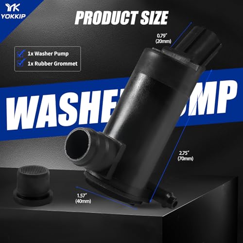 YOKKIP Premium Windshield Washer Pump Replacement for Expedition Limited 98-17, Explorer 98-10, 00-05 Excursion, Lincoln, Mercury -Replaces OEM: 6F9Z-17664-A, F75Z-17664-BA - Image 2