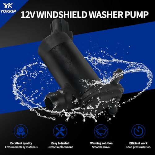 YOKKIP Premium Windshield Washer Pump Replacement for Expedition Limited 98-17, Explorer 98-10, 00-05 Excursion, Lincoln, Mercury -Replaces OEM: 6F9Z-17664-A, F75Z-17664-BA - Image 4