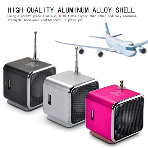 Yoidesu TD-V26 Portable Mini Speaker Music Player FM Radio Battery Powered Mini Digital Display Screen Speaker Music Player for Computer&Cell Phone Support Card and U Disk - Image 5
