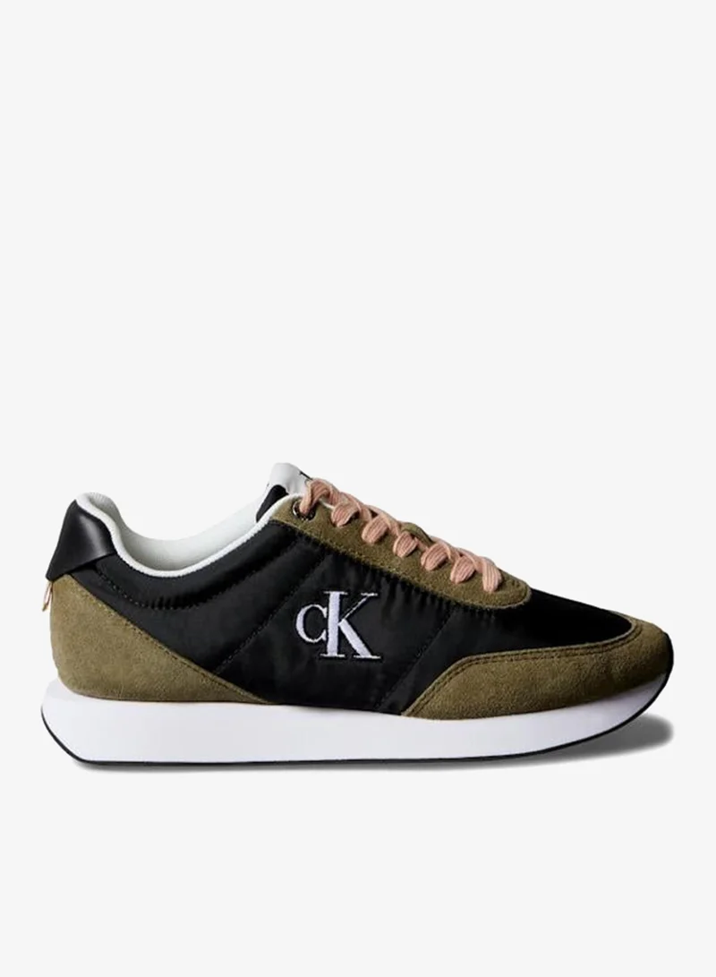 CALVIN KLEIN Suede Mix Signature Logo Runner Trainers
