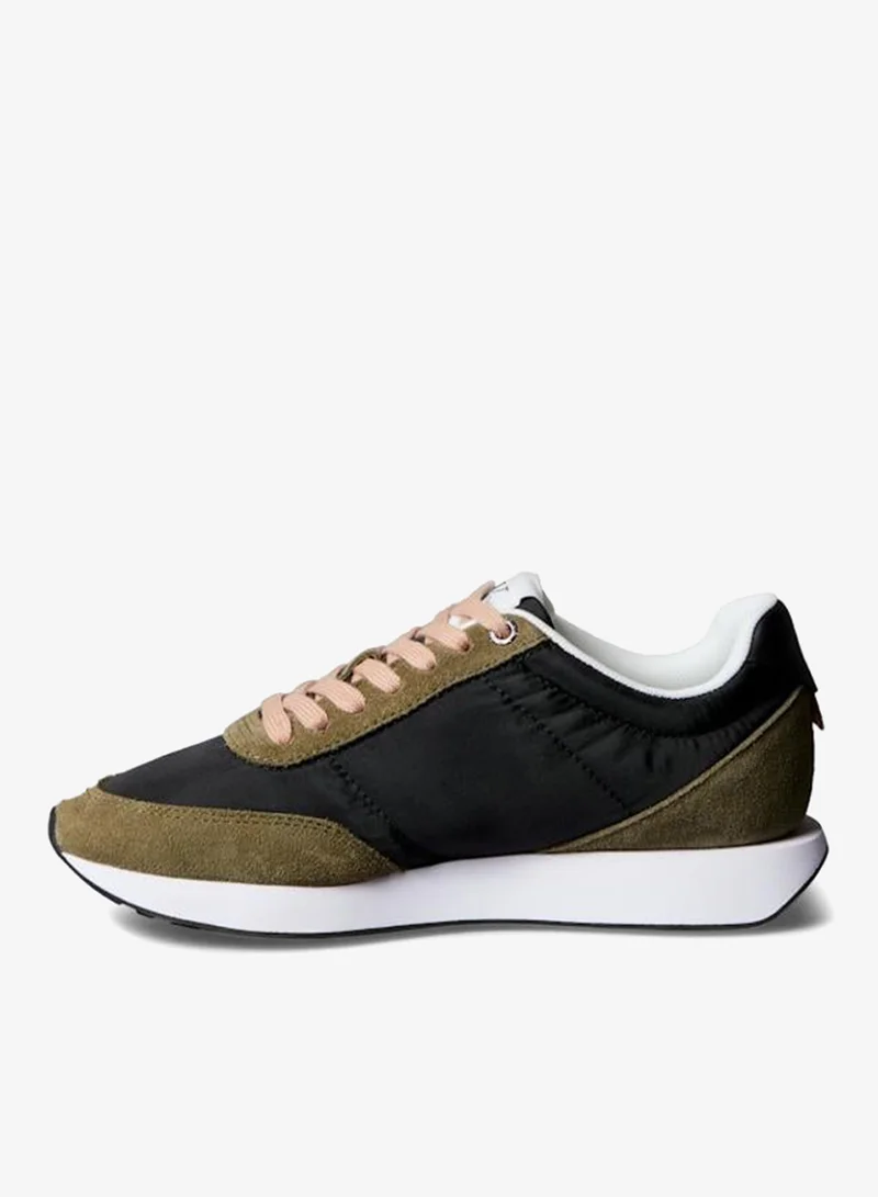 CALVIN KLEIN Suede Mix Signature Logo Runner Trainers