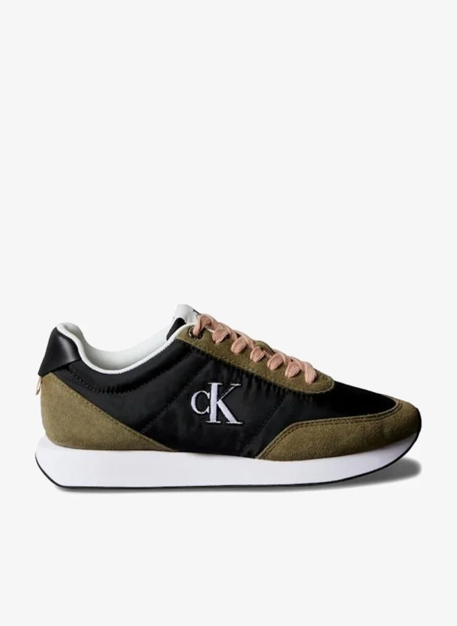 Suede Mix Signature Logo Runner Trainers