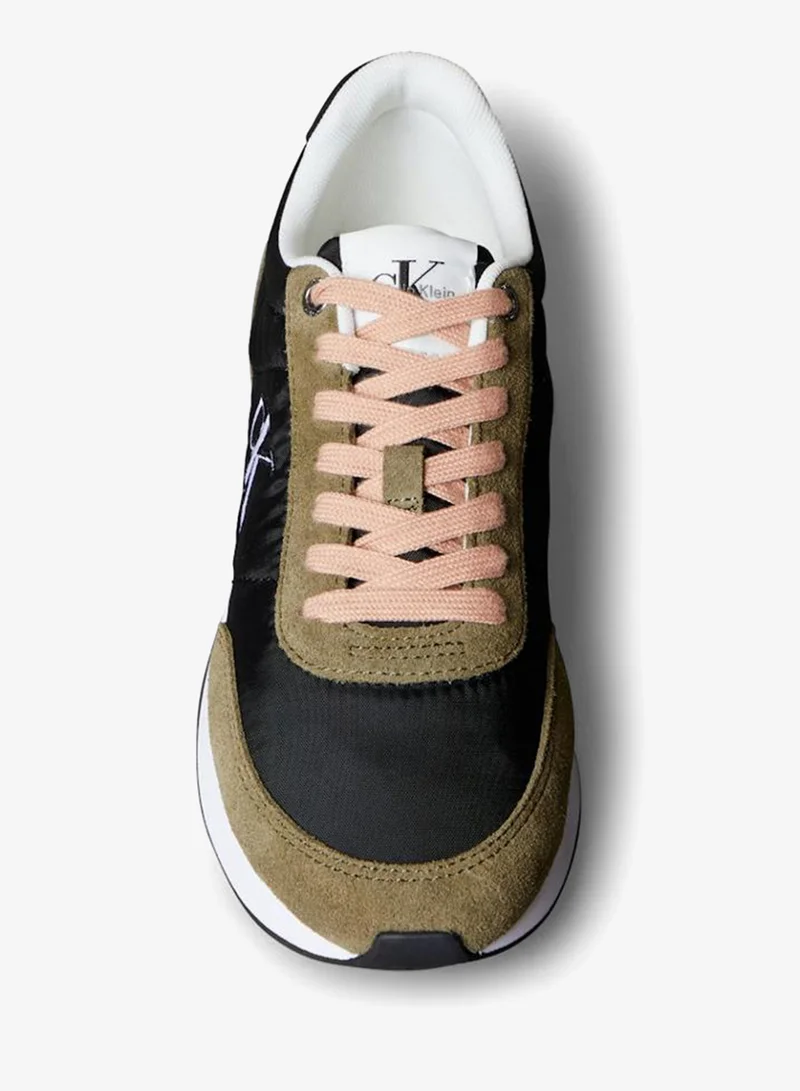 CALVIN KLEIN  Suede Mix Signature Logo Runner Trainers for Women | Best Price UAE