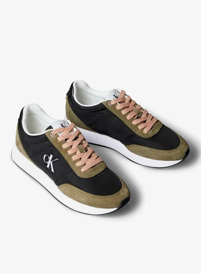 CALVIN KLEIN  Suede Mix Signature Logo Runner Trainers for Women | Best Price UAE